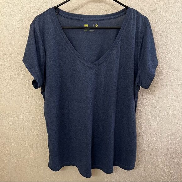 Xersion Blue Cuffed Sleeve Relaxed T-Shirt - Picture 1 of 4
